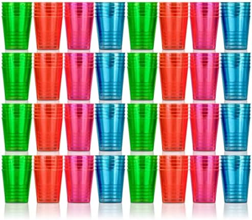 160 ct copos de tiro de plástico de plástico neon Multicolor Shooter Jello Mini Cups 0,68 oz 20ml