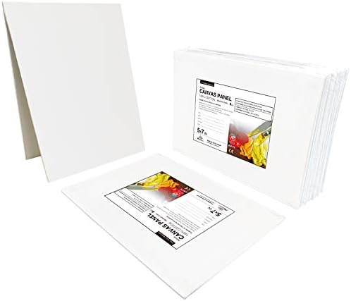 Painéis de tela de pintura de phoenix 5x7 polegadas, 12 pacote de valor - 8 oz Triplo preparado algodão ácido