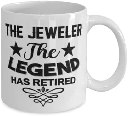 Jóia caneca, The Legend se aposentou, novidades de presentes exclusivas para joalheria, copo de chá de caneca de café branco