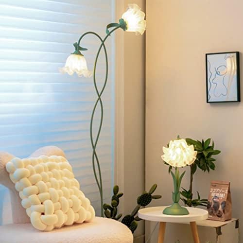 Lhlllhl vintage rústico lâmpada de lâmpada de lâmpada de campainha lumbo de mesa luminária de quarto para lâmpada de flor da sala