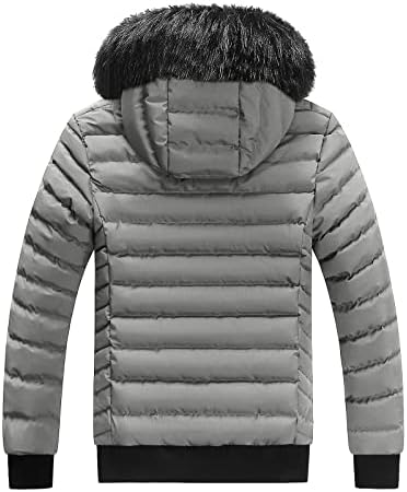 Jaquetas Puffer Down for Men no inverno à prova de vento acolchoado com capa acolchoada com zíper parka casacos