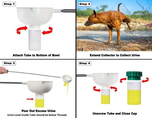 Coletor de urina telescópica P -Scoop para cães machos médios/grandes - com tubo de coleção integrado
