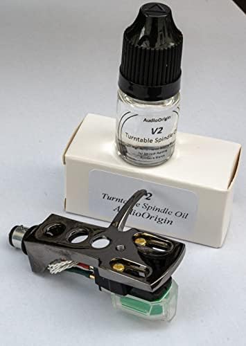 Casta de titânio com vm95e elíptico, cartucho, conexões de litz prateado e lubrificante v2 pro para micro seiki dd-5, dd-22, sólido