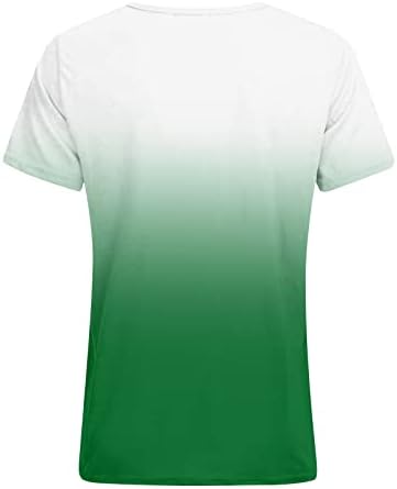 T-shirt de manga curta de manga curta de grande tamanho feminina V Impressão de pescoço de pescoço de verão relaxado casual blusa solta