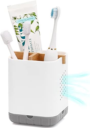 Drenagem do organizador de creme dental para escova de dentes Boperzi para vaidade do banheiro, grande níquel escovado de dentes
