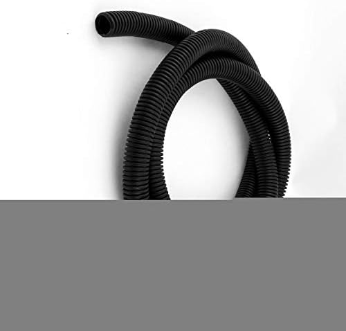 Aexit Black Plastic Firing & Connecting 25mmx23mm Mangueira de fios corrugados Tubo de tubo de moletom de tubo complicado 2m 6,5ft