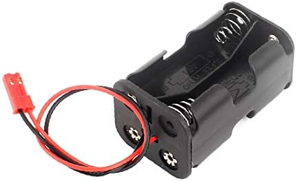 X-Dree na série 4 x 1,5V AA Os detentores de bateria armazenam conector masculino Black (na Série 4 Connettori AA da 1,5 V Custodia J-S-T Connettore Maschio