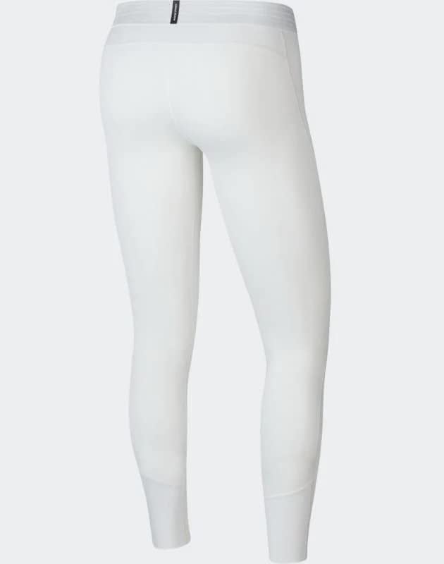 Nike pro térmico quente de meia -calça masculina, branca, grande