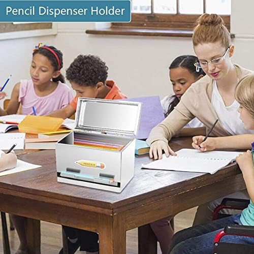 Dispensador de lápis de aço inoxidável Creproly/portador de caneta para restaurante em casa de sala de aula para