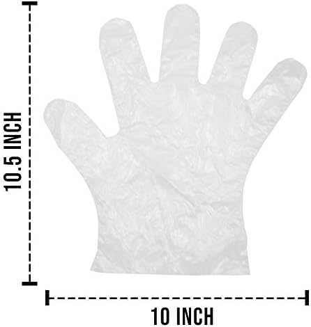 Luvas de preparação de alimentos descartáveis, cozinhar, manusear, servir, luvas de poli de uso único transparente, fabricado nos EUA.