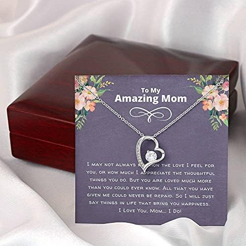 Jóias de cartão de mensagem, colar artesanal- Presente personalizado para o meu incrível colar de mãe, presente do dia das mães,