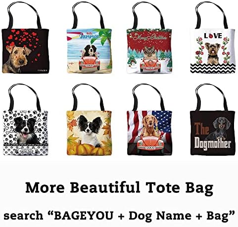 Engraçado Pitbull Dog Pet Tote Bag Lotus Flowers Bolsa de ombro de lona