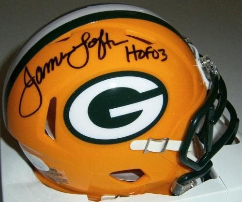 Packers James Lofton Speed ​​Mini Capacete de Speed ​​W/HOF 03 JSA CoA Autografado - Autographed NFL Helmets