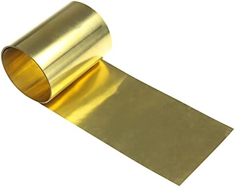 POLOONSDS H62 Folha de metal de metal de metal fino Materiais domésticos da indústria de folhas de papel alumínio para metalworking com 500 mm de comprimento, 0,1 mmx200mm
