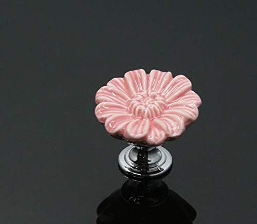 LCH 33mm colorido Crisântemo em forma de flor em forma de cerâmica botão de porcelana para crianças/armários de crianças