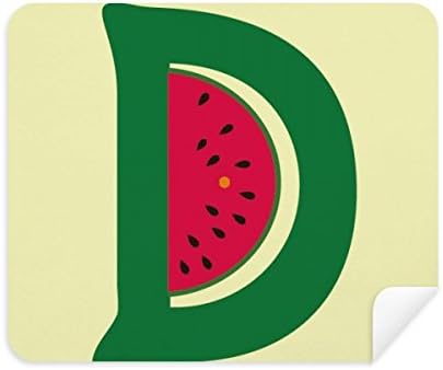 D Alfabet Watermelon Fruit fofo padrão limpeza de pano limpador 2pcs Suede tecido