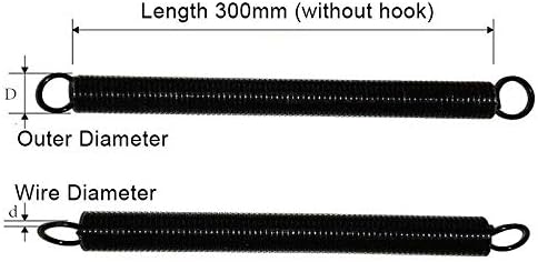 Spring de compressão Spring Spring 300mm Sping Aço gancho duplo Expansão longa tensão de tensão Acessórios de hardware
