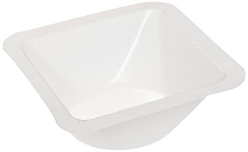 Grandes barcos de pesagem de plástico, 280 ml de capacidade, em forma de quadrado com fundo plano, antiestático, descartável, branco