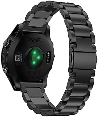 Relógio de aço inoxidável AXTI Banda de cinta para Garmin Forerunner 935 GPS Watch