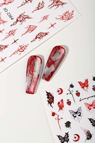 Adesivos de unhas de borboleta fuldgaenr, adesivos de unhas de unhas, decoração de unhas de unhas de unhas autônoma para acessórios para as unhas femininas