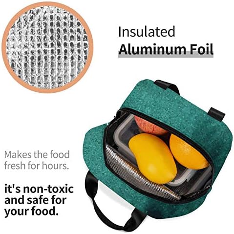 LyComify Reusable bolsa de lanchonete, esmeralda verde gradiente abstrato aquarela de fundo à prova de água à prova de água à prova de água de lancheira Lunches Luch Luch Luch para treino de piquenique na escola de escritório…