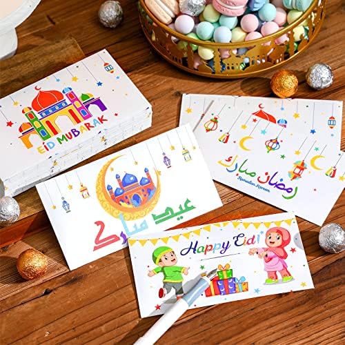 48 PCs Eid Holiday Gift Dinheiro envelope Happy Eid Eid colorido portadores de cartões -presente para crianças Eid Mubarak Envelopes