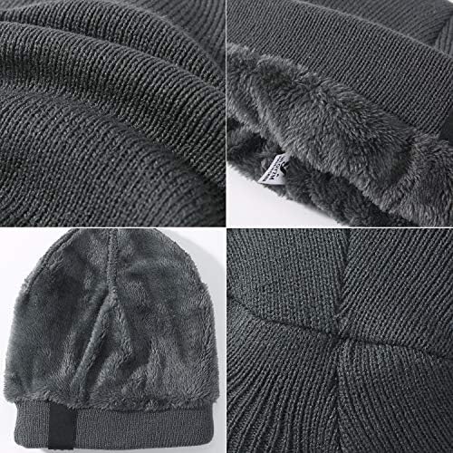 Hongtellor Knit Beanie Hat grossa de chapéu de inverno Capinho de inverno Capinho unissex