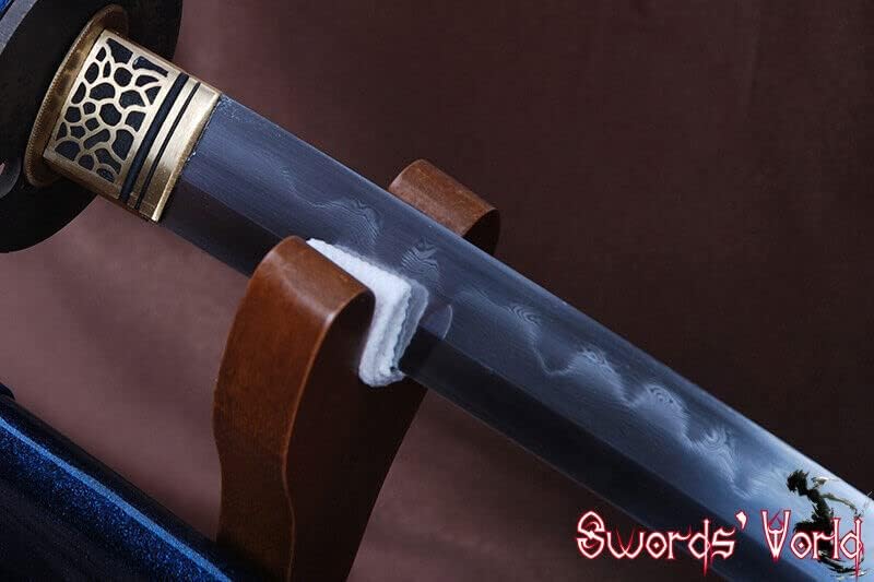 DD Espada DD Sharp japonês katana espada samurai argila temperada aço dobrado 1095 aço carbono
