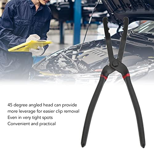 TRAF Clip Pelier, ferramenta de remoção de clipes de acabamento de 45 graus, ferramenta de alicate para removedor de clipes de corte de carro, protege os acabamentos e fixadores, ferramenta universal de reparo automático