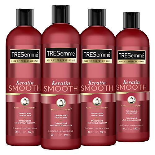 Tresemmé Shampoo Keratin Smooth 4 Conta para cabelos secos Procure por até 72 horas 20 oz