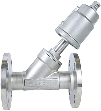 NHOSS 1-1/2 Tipo de flange Aço inoxidável 304 Válvula de assento de ângulo pneumático Normalmente fechado PTFE vedação