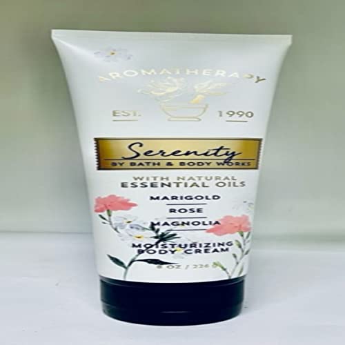 Bath and Body Works Aromaterapy Serenity Cream Creme de cravo Rose Magnolia 8 onça