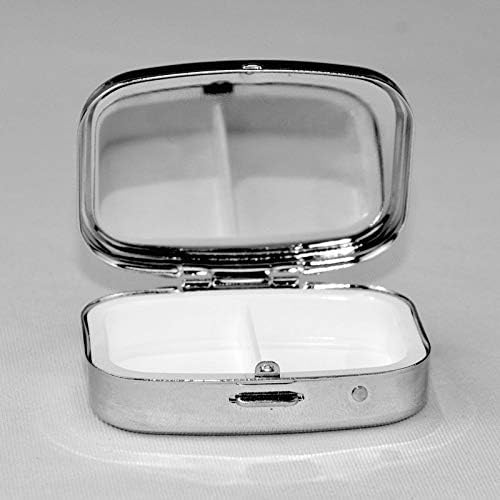 Padrão de ousão PSVOD Mini -Viagem portátil Caixa diária de comprimidos - lembrete de comprimidos quadrados, caixa de