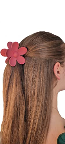 2 Pack Jumbo Flower Garra Clips - Acessórios fofos para mulheres com cabelo grosso ou fino - acabamento fosco não