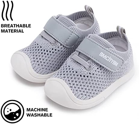 BMCityBM Baby menino Sapatos de menina de menina respirável sapatos de caminhada