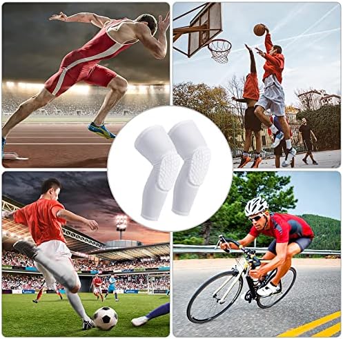Joelheiras cantop aparelhos de mangas de perna longa para futebol de vôlei de basquete e todos os esportes para crianças meninas adultos meninos adultos homens homens 2 pacote