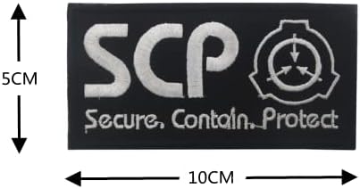 Zygzcj 2 peças SCP Fundação Logo Procedimentos de contenção especiais Logotipo Foundation Milite Tactical Borderyer Patch Hook and Loop Applique Patch