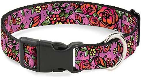 Buckle-Down PC-W30217-WS Nascido para Blossom Close-Up Rink Clip Collar, Wide Small/13-18