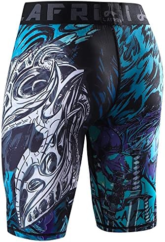 Lafroi Men's Quick Dry Cool Compression Fit Tights Shorts