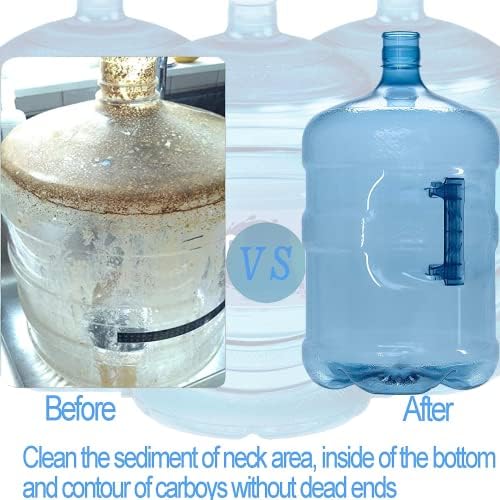 Escova de garrafa de ehbelif para jarro de água de 5 galões, pincel de limpador de garrafa de água de 3 e 5 galões,