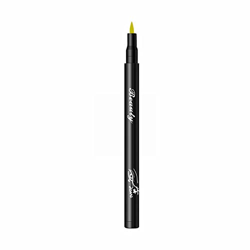 Vefsu 12 colorido delineador caneta esponja à prova d'água de cabeça macia dormindo caneta de lodaneira de seda rápida maquiagem preta para sempre delineador