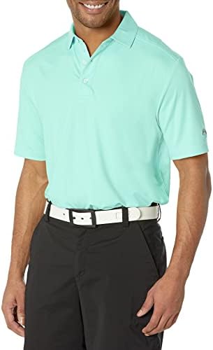 Callaway Men's Solid Micro Hex Performance Golf Polo Shirt With UPF 50 Protection