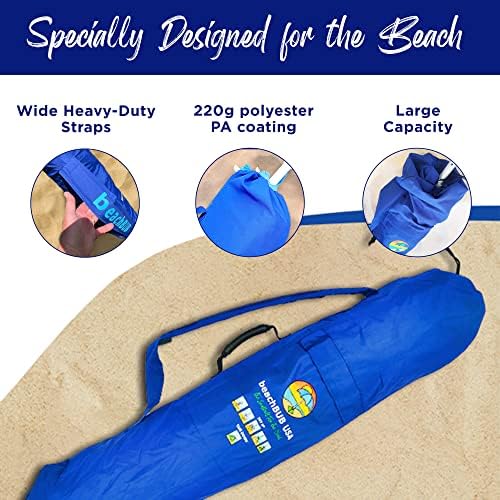 Bolsa de guarda -chuva de praia de praia - Bolsa de praia para camping ao ar livre e guarda -chuvas de viagem, bolsa de praia