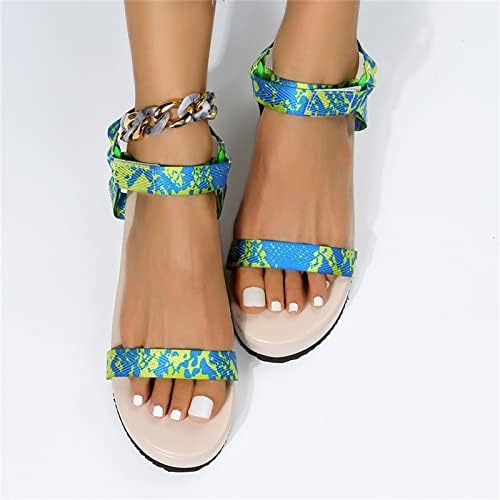 Ladies Fashion Summer Summer Canvas colorida Tie Tye redonda Plataforma de cunha Sandálias Sandálias de ioga para mulheres