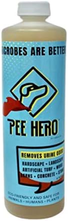 Urerea-Z 16 oz. REFILLE PEE HERO HERO O odor de urina para urina de cães em grama artificial e pátios | Altamente concentrado | Faz 2 galões de solução