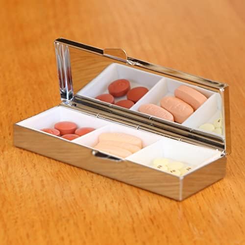 Caixa de comprimidos longos de vilões para remédios e vitaminas com três compartimentos