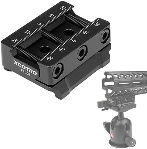Yueoct Metal Picatinny Dovetail Rail Glamp Tripod Plate Mount With 1/4 e 3/8 Threads buracos para Manfrotto RC2 Q2 200pl