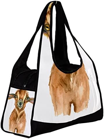 Aquarela Bolsa de cabra de cabra Viagem Duffel Bag Sports Gym Bag Weekend Tote Saco de Tote para Mulheres