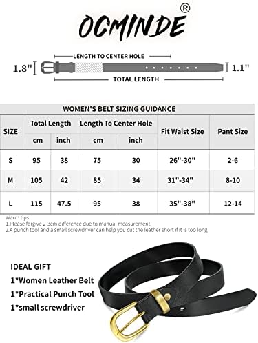 Cinturões ocminde para mulheres grãos completos cinturões de couro genuínos de bronze cinturão de fivela marrom mulheres