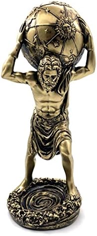 FUNSXBUGO DE 11,5 polegadas Atlas Holding World Greek Statue Escultura